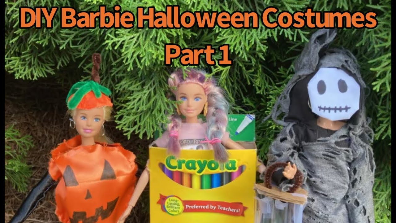 DIY Halloween Costumes for Barbie Dolls (Part 1) YouTube