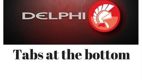 Delphi - Tabs at the bottom (like Excel)