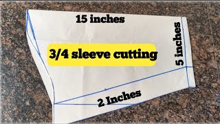 3/4 Sleeve or Long sleeve cutting tutorial#tailoring for beginners.