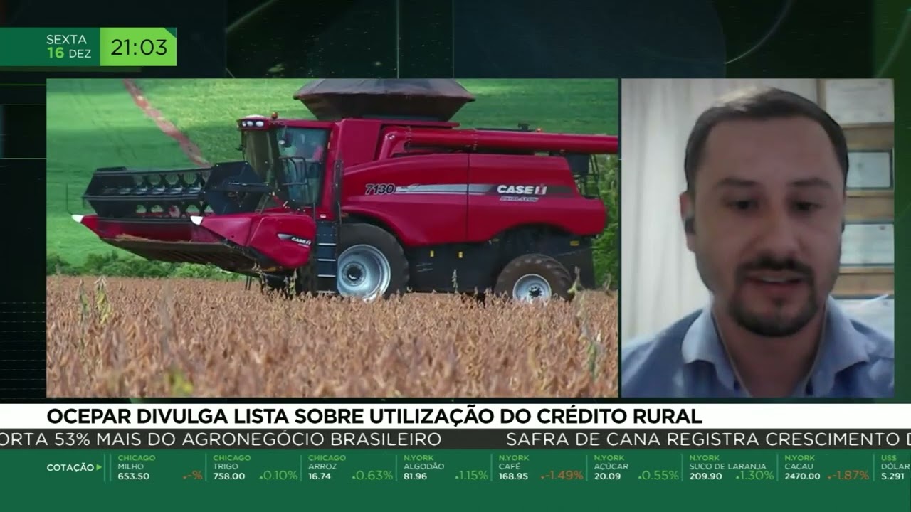 Ocepar divulga lista sobre utilização do crédito rural