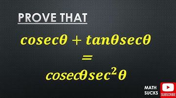 Verifying Trigonometric Identities, Trigonometry Proofs Ex 5, Math Sucks