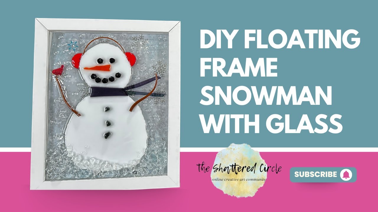 DIY Floating Frame Snowman (Glass & Resin Holiday Art Tutorial)