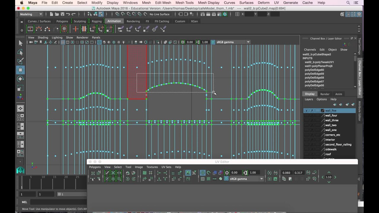 AutoDesk Maya UV Mapping Cuban style building part 2 - YouTube