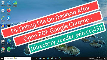 Fix Debug File on Desktop After Open PDF Google Chrome - [ERROR:directory_reader_win.cc(43)]