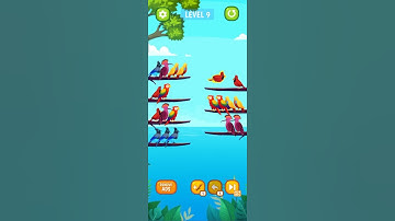 Bird Sort - Color Puzzle - Gameplay lvl 9 #Shorts