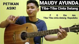 (Tutortial Gitar) MAUDY AYUNDA - Tiba-tiba Cinta Datang | Chord Petikan mudah