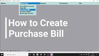 How to create Purchase Bill in Bayaskar Software screenshot 2