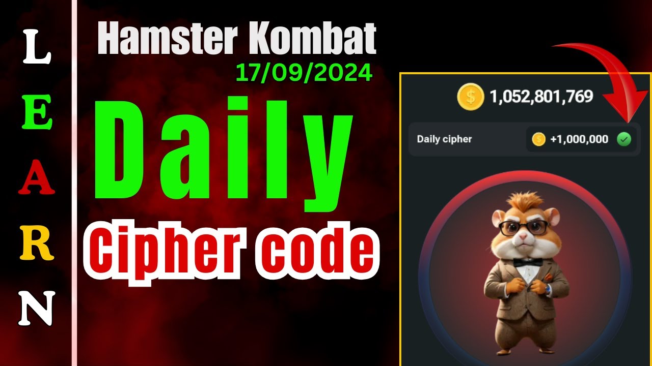 learn daily cipher code in hamster kombat || hamster kombat daily ...
