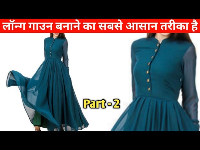 परन सड स बनय  high low long gown cutting and stitching   YouTube