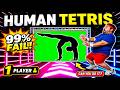 Human Tetris | HIGH QUALITY 4K| Immersive Interactive Warm Up | Viral Game Workout | 1 Player | # 24
