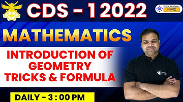 CDS 1 2022 || Introduction of Geometry Tricks & Formulas || Maths Preparation || Deependra Sir