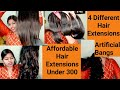 Online Hair Extension Review/4 Diffrent Hair Extensions/Hair Extensions For Thin Hair/Flipkart Part1