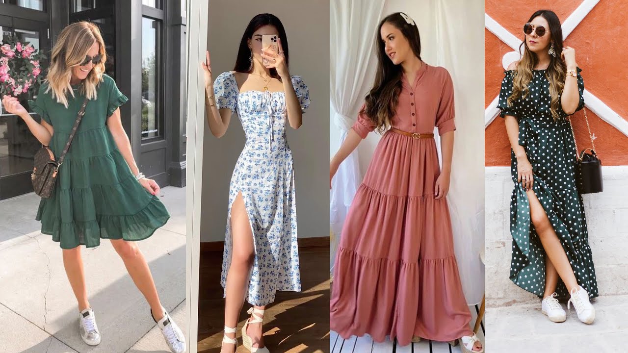Outfit casual usando vestidos 2022 – Moda mujer 