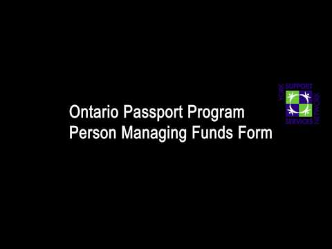 Filling out your Passport Program Person Managing Funds Form