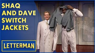 Shaquille O'Neal Rips Dave's Jacket | Letterman