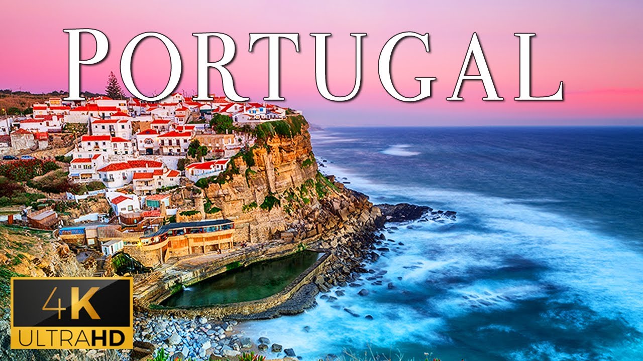 FLYING OVER PORTUGAL 4K UHD   Soothing Music With Stunning Beautiful Natural Film For Relaxation