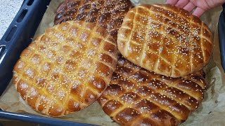 الخبز التركي للإفطار والغدا والعشا سهل كتير بدون بيض ومحسن خبز رووووعة