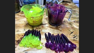 Making soft plastic lures: Split Color Baits