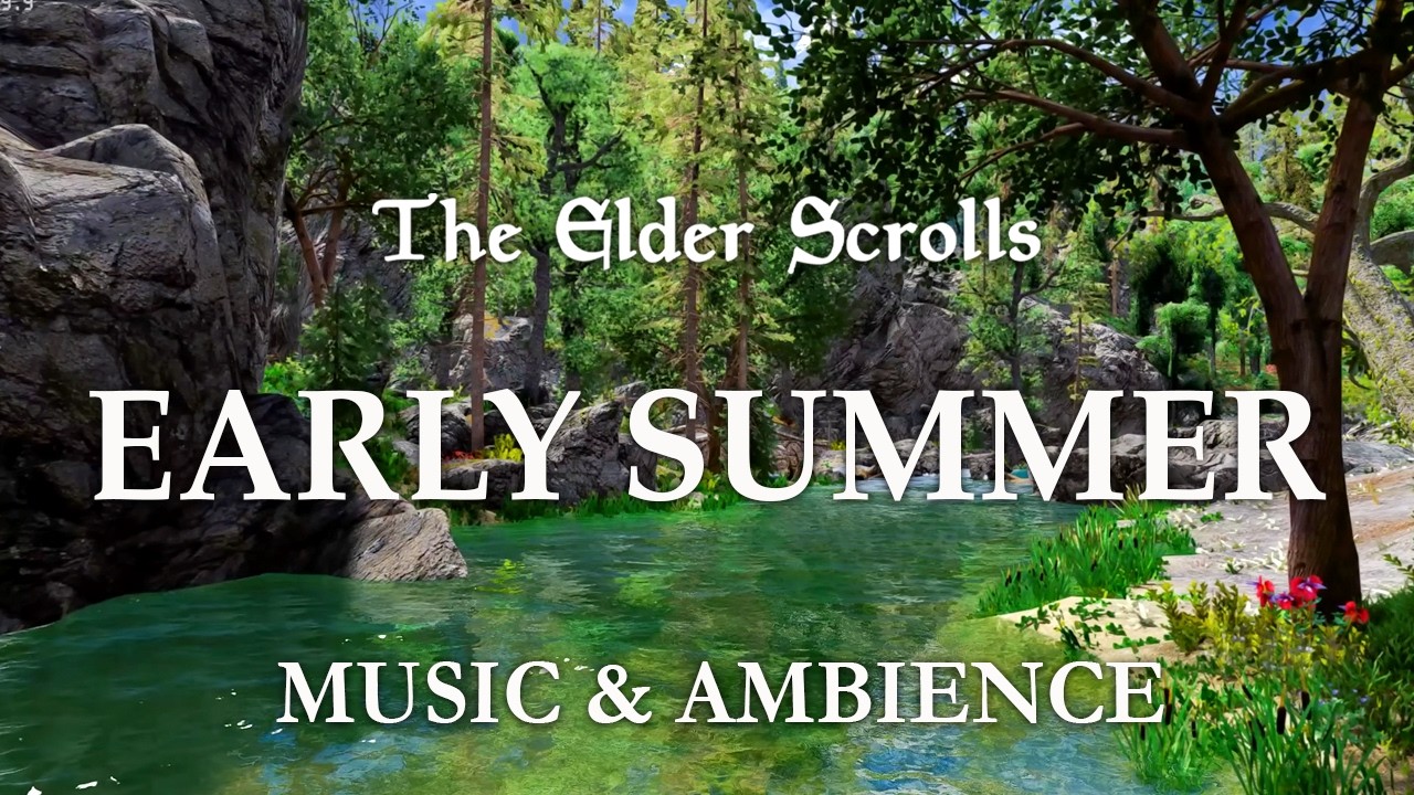 Early Summer In Skyrim | Relaxing Skyrim Home Ambience & Music | Three Hours