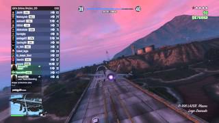 Flying a jet under the military base bridge in GTA 5