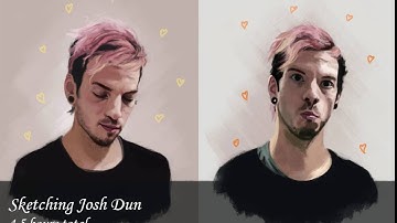 Timelapse digital painting - Josh Dun from Twenty one pilots