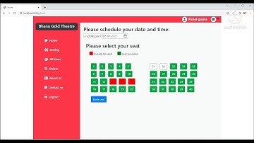 Movie-seat-booking arrangement Java project using Spring boot, Spring Data Jpa, Thymeleaf.