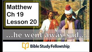 Matthew Ch 19, BSF Lesson 20