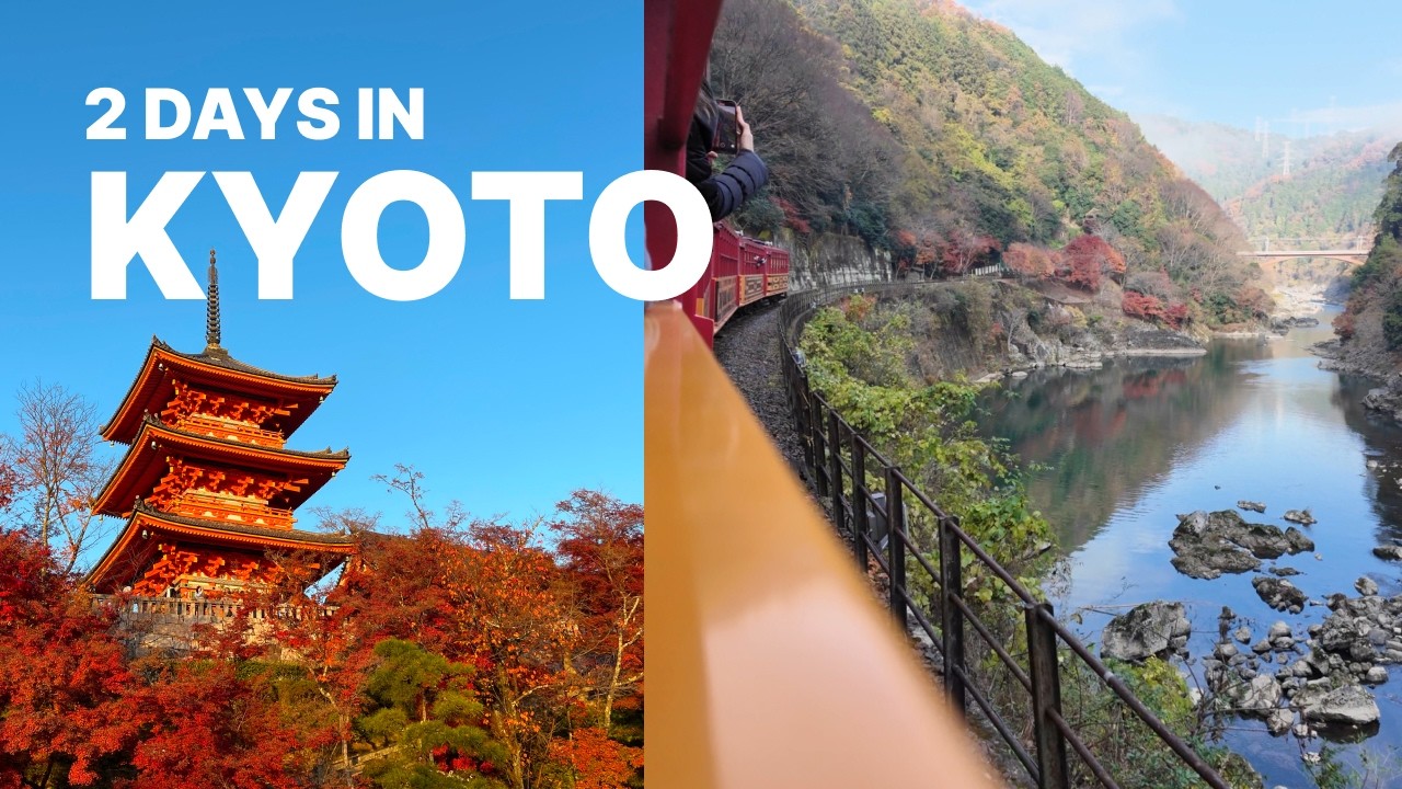 2 дня в Киото – teamLab Biovortex, романтический поезд Сагано и пик осенней листвы | Silent vlog