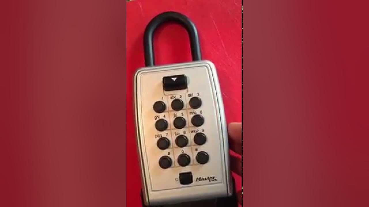 Setting up a Master Lock portable push button Lock Box YouTube