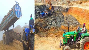 New Jcb 3dx Excavator Loader Machine Loading Mud In Eicher 557 Tractor Jcbtractor Jcbvideo Sonalika