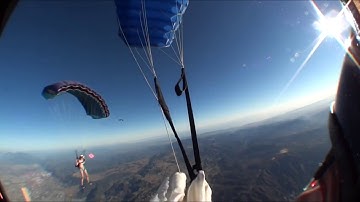 Turbulence Behind Another Parachute