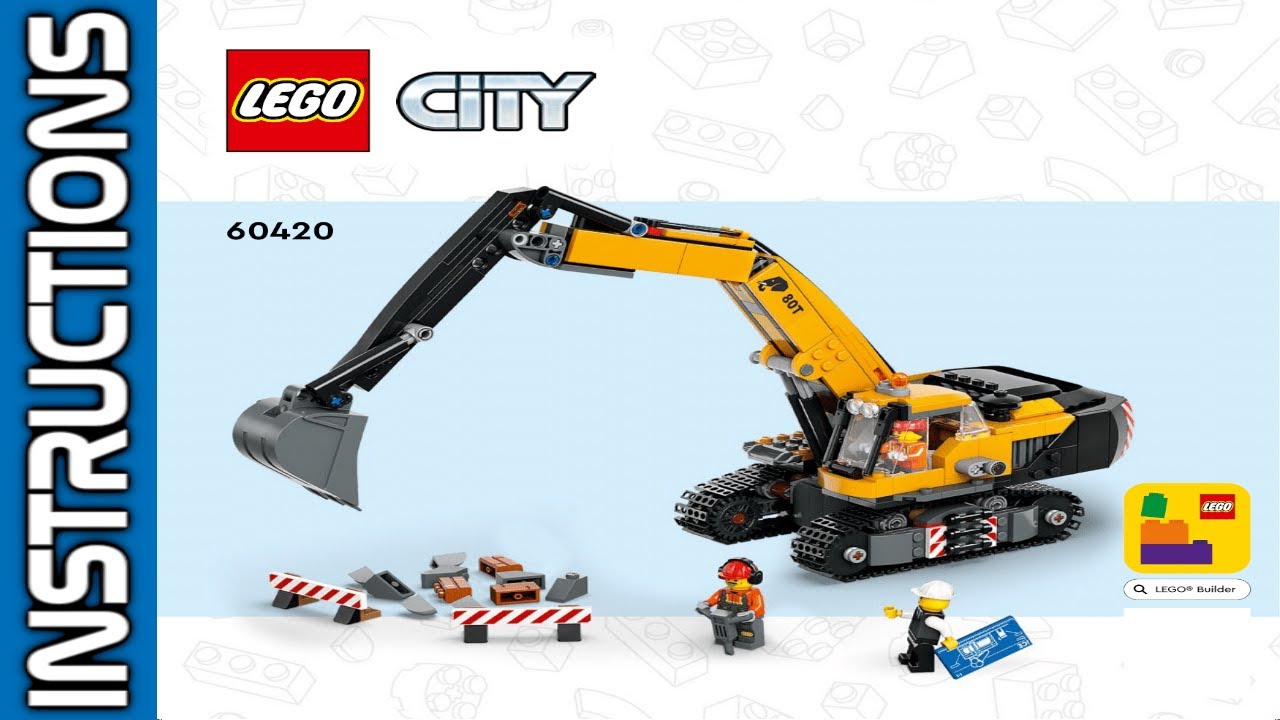 LEGO 60420 instructions | City | 2024 | Yellow Construction Excavator 