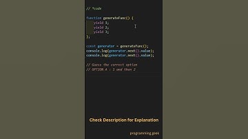 Javascript Quiz: How well do you know Yield in JS #programming #javascript #coding #quiz