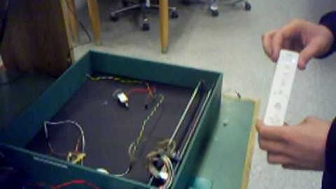 AVR controlled real life pong game with wiimote