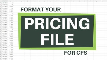 How to Format a Pricing File - CFS
