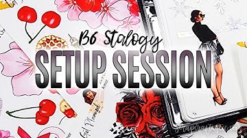 JANUARY 2023 Monthly Setup B6 STALOGY DIY Washi Tabs & Foil Stickers