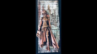 Mixed Media - Crackle Paint Effect & Pentart Metallic Waxes