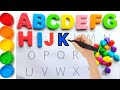 Alphabet, ABC song, ABCD, A to Z, Kids rhymes, collection for writing along dotted lines for toddler
