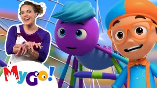 Blippi Wonders | Learn About Spiders! + MORE! | Cartoons For Kids | MyGo! Sign Language For Kids