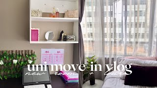 uni move in vlog + res room tour 💗 moving back to res\/jhb + mini grocery haul | wits university