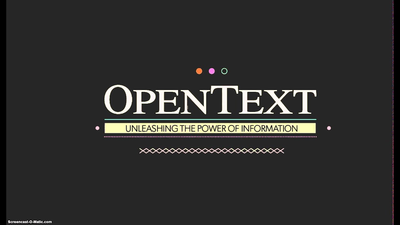 Open Text Introduction YouTube