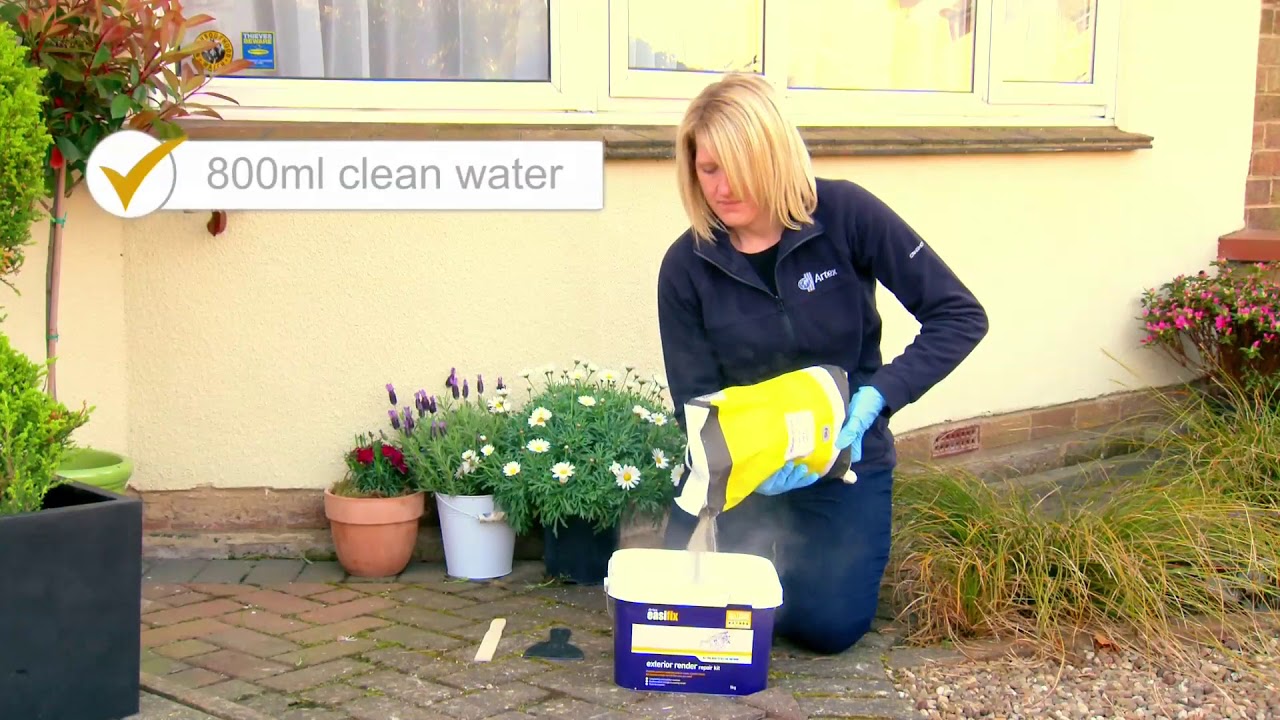 Easifix Exterior Render Repair Kit Artex YouTube Easifix Exterior Render Repair Kit Artex YouTube