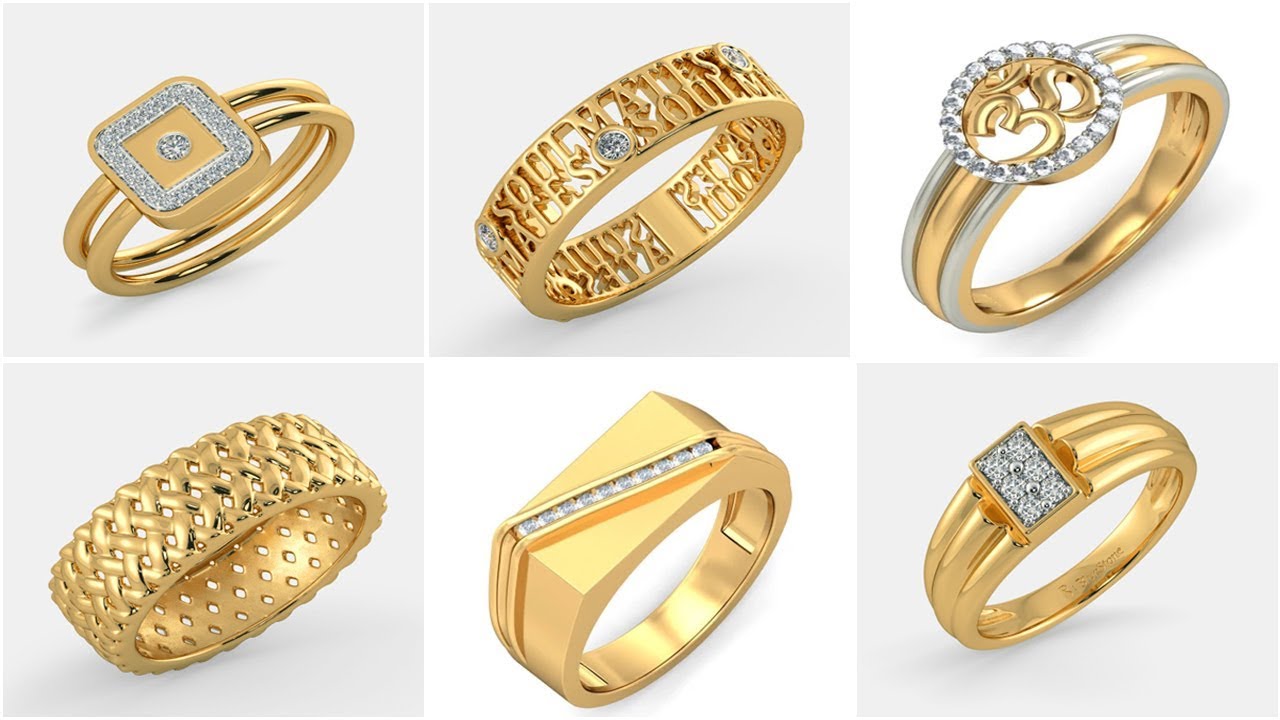 Gold Finger Ring Designs For Men - YouTube