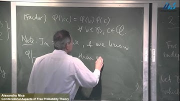 Alexandru Nica -Combinatorial Aspects of Free Probability Theory