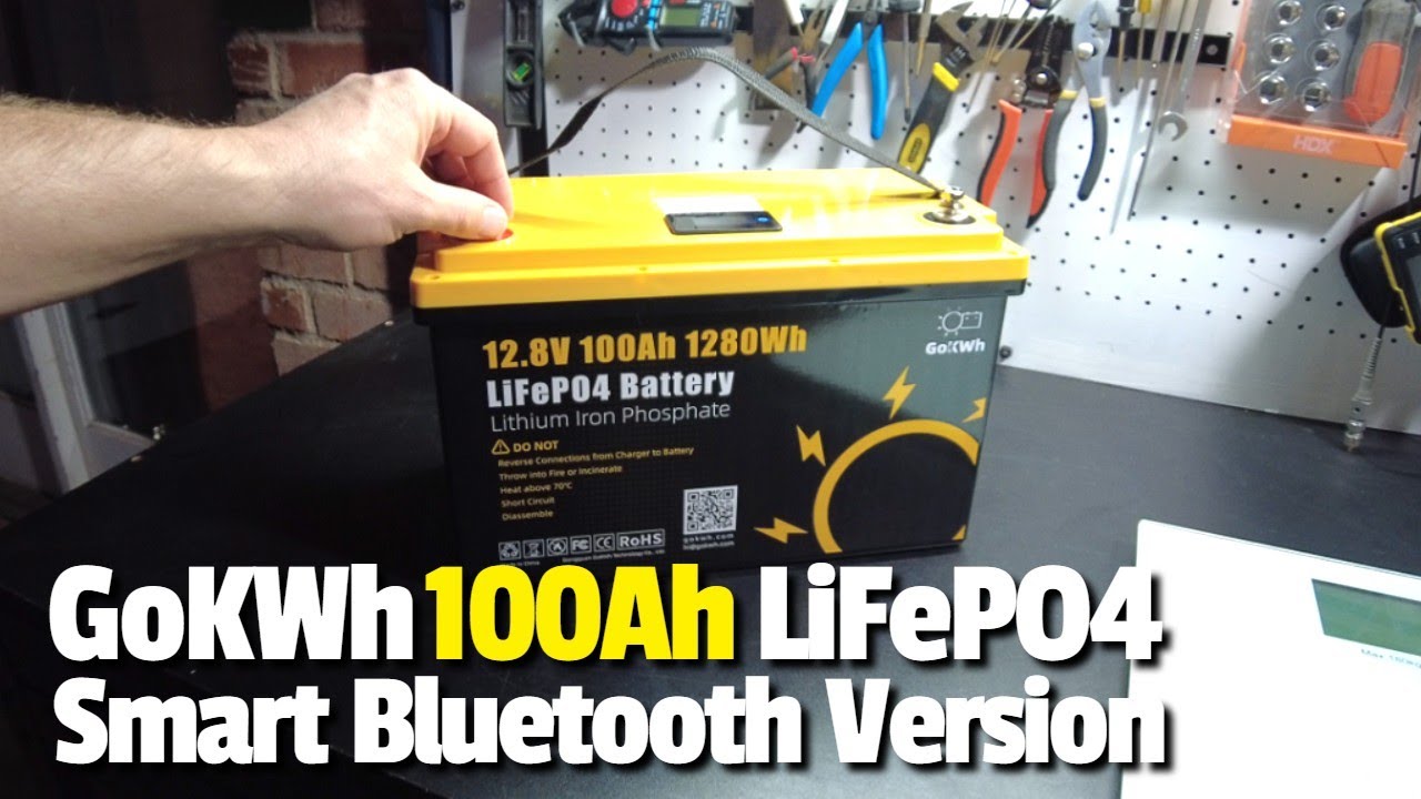 GoKWh 24V 100Ah LiFePO4 Battery Built-in Smart Bluetooth