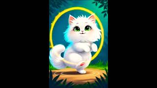 Cute Cartoon Cat Chasing Tail 🐱😂 | Funny Loop Animation #shorts
