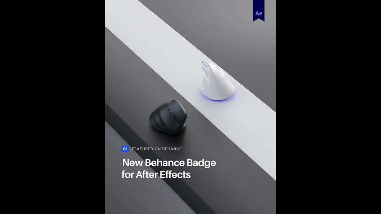 Our 5th Behance Badge: 3D Mouse Animation featured on After Effects