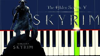 The Streets of Whiterun (The Elder Scrolls V Skyrim) | EASY Piano Tutorial
