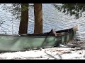 April snow on my 3 day solo canoe trip 2021