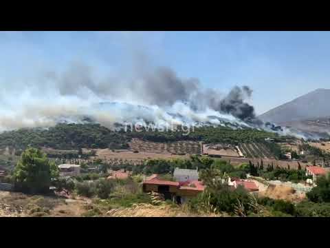 Μαίνεται η φωτιά στην Κερατέα